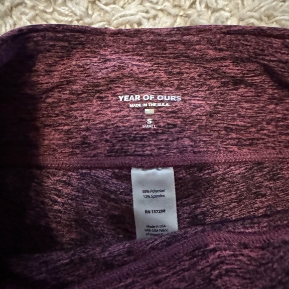 Year of Ours- SET Pink Hike Shorts and Matching Sports Bra Workout Set - Picture 4 of 6